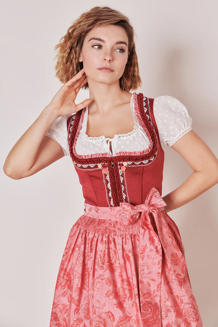 Kruger Ulrika Mini Dirndl, Red — 50cm 2pc Set