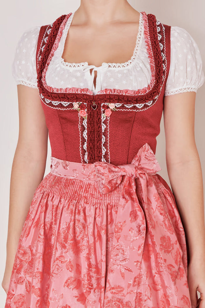 Kruger Ulrika Mini Dirndl, Red — 50cm 2pc Set