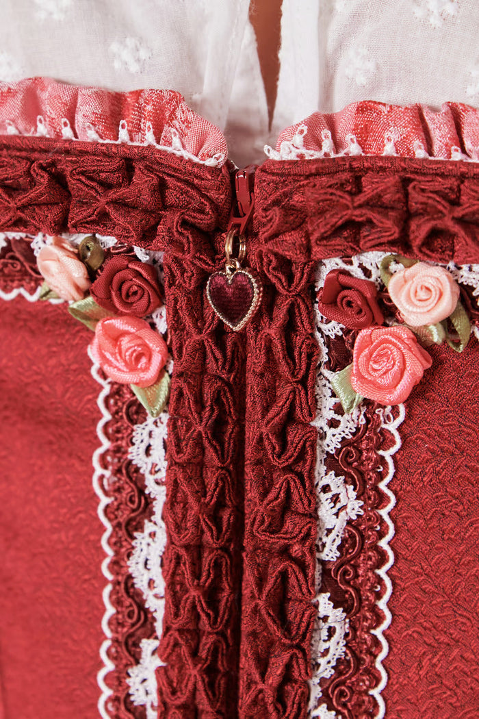 Kruger Ulrika Mini Dirndl, Red — 50cm 2pc Set
