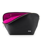 Black Satin Fabric Pink Interior