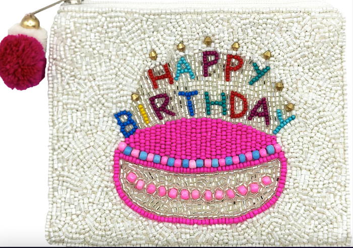 LA Chic Beaded Pouch