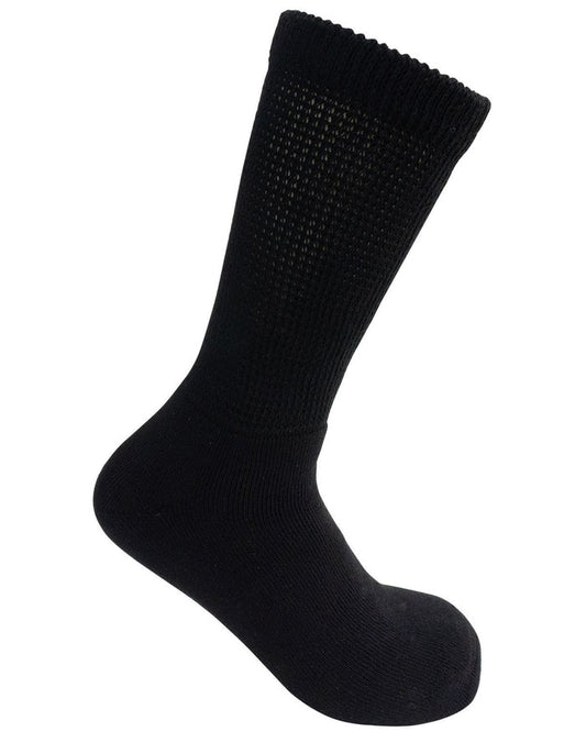 Ladies Diabetic Cotton Sock - Black - The Classic Boutique