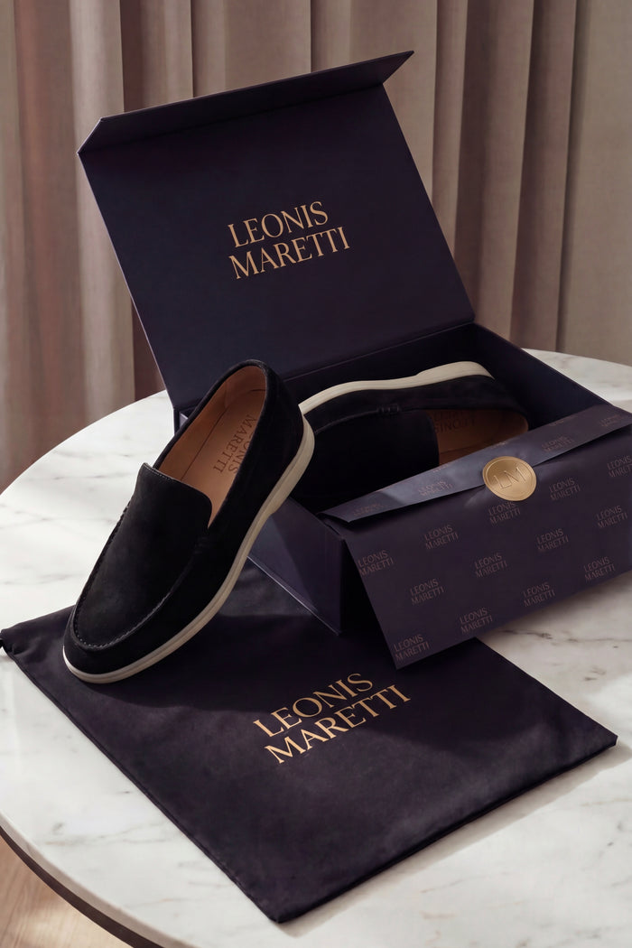 Leonis Suede Loafers Black