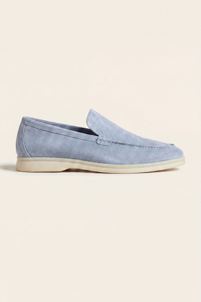 Leonis Suede Loafers Light Blue