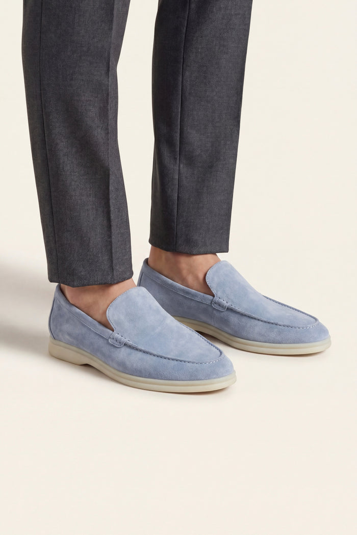 Leonis Suede Loafers Light Blue