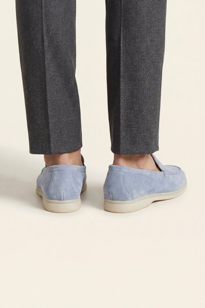 Leonis Suede Loafers Light Blue