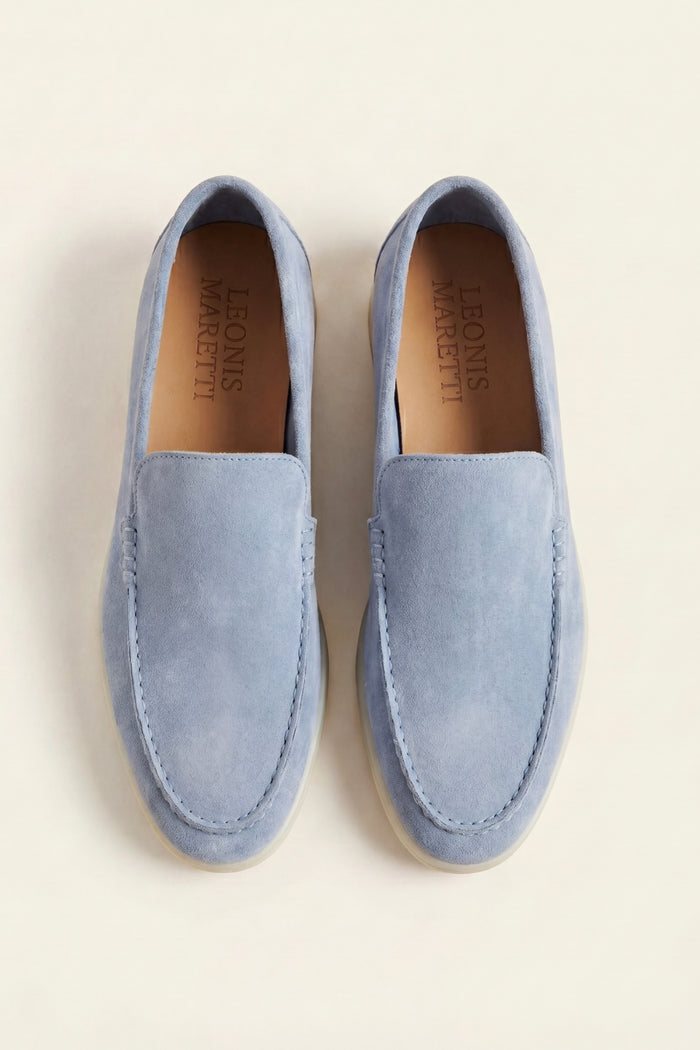 Leonis Suede Loafers Light Blue