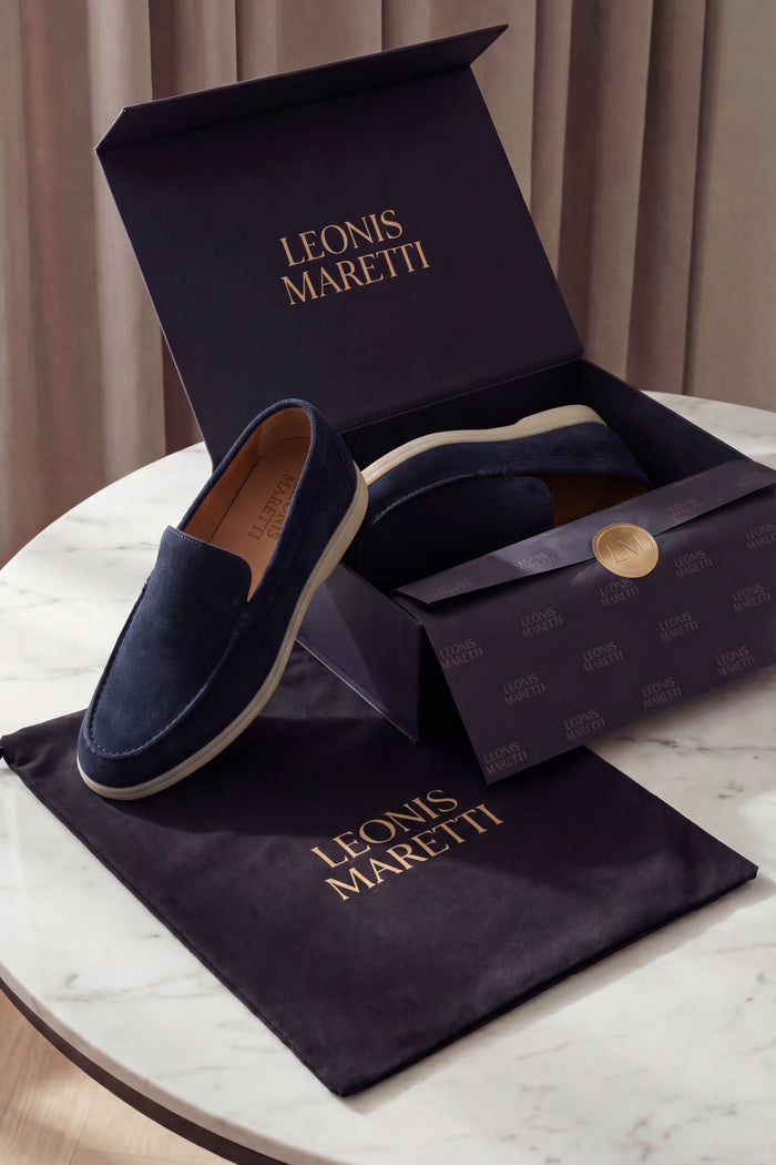 Leonis Suede Loafers Navy