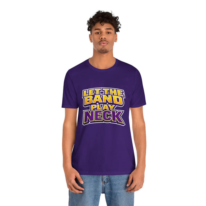 Let The Band Play Neck T-Shirt – Retro Sports Band Tee
