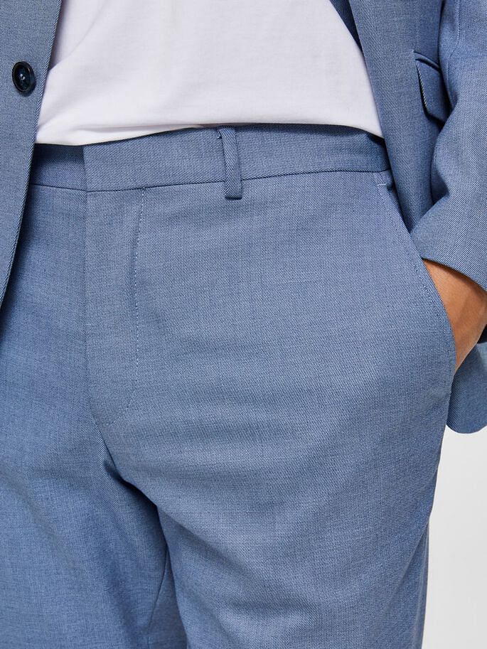 Light Blue Slim Fit Formal Trousers