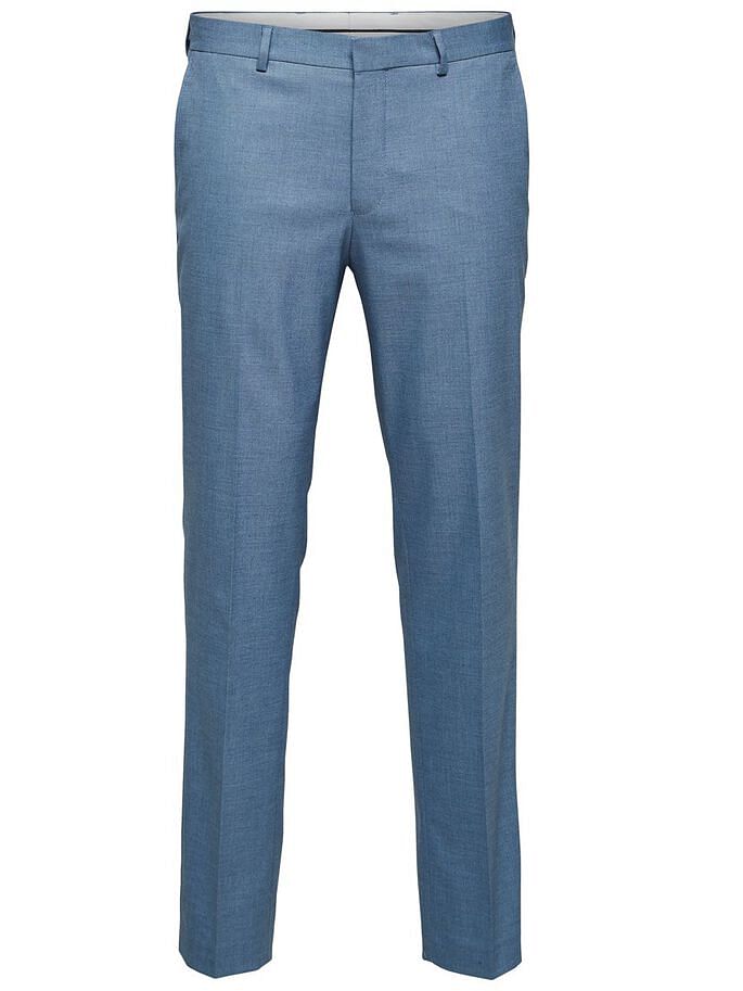 Light Blue Slim Fit Formal Trousers