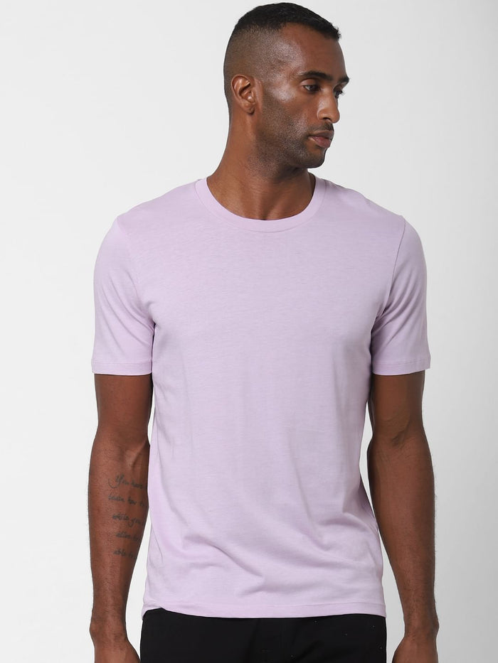 Light Purple Crew Neck T-Shirt