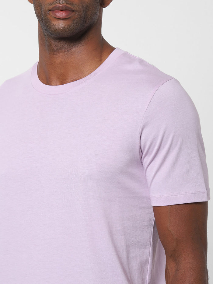 Light Purple Crew Neck T-Shirt