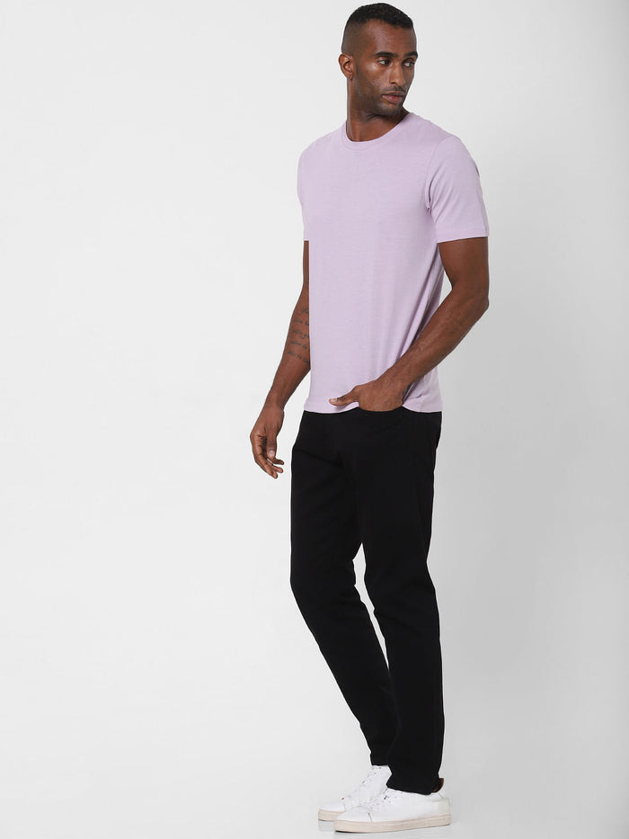 Light Purple Crew Neck T-Shirt