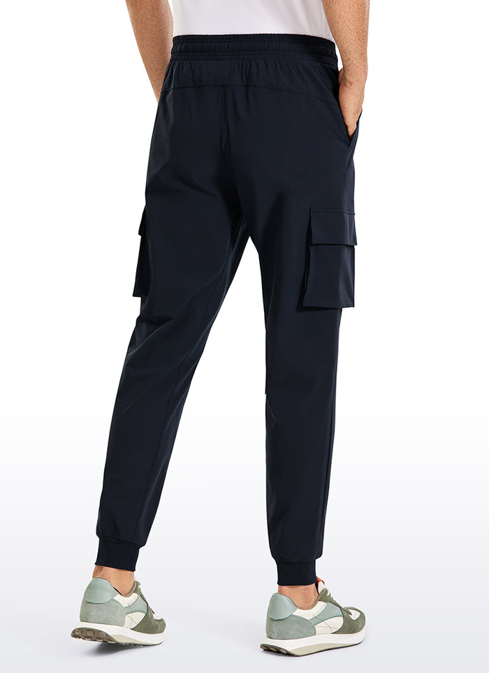 CRZ YOGA Men's Hiking Slim Fit Lightweight Cargo Joggers 30" True Navy