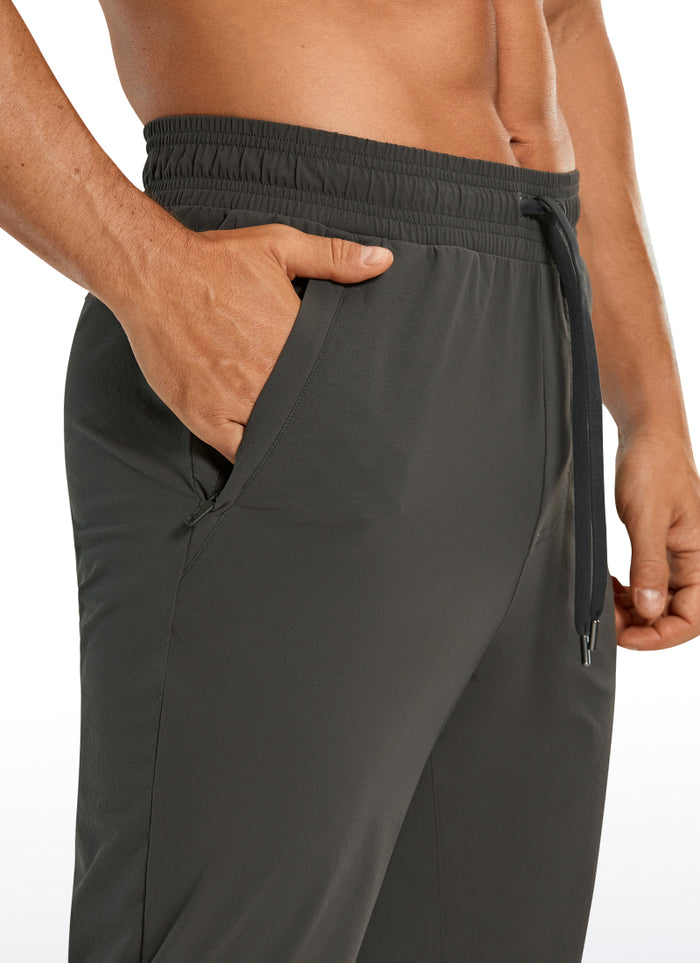 CRZ YOGA Men's Causul Relaxed Fit Lightweight Joggers Zip Pockets 29'' Arbor Olive