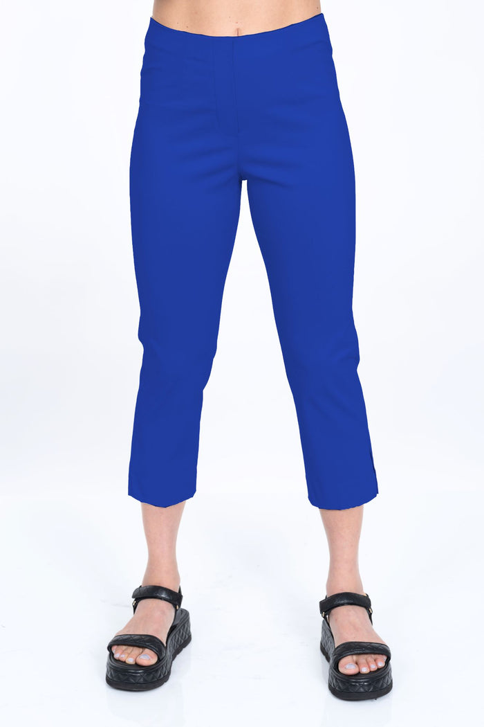 LIOR Women's Royal Pull On Cropped Capri 23" Inseam Techno Fabric - "Sidney"