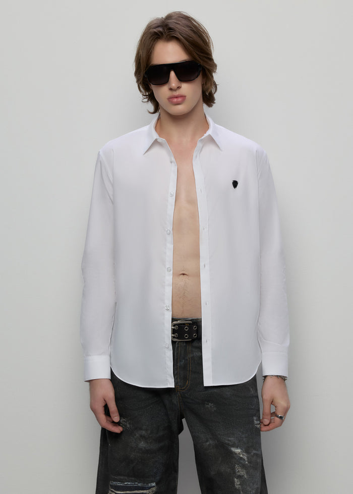 LONG-SLEEVE POPLIN SHIRT