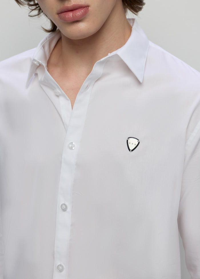 LONG-SLEEVE POPLIN SHIRT