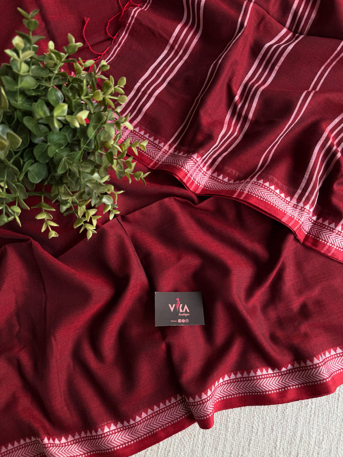 Mangalgiri border cotton saree