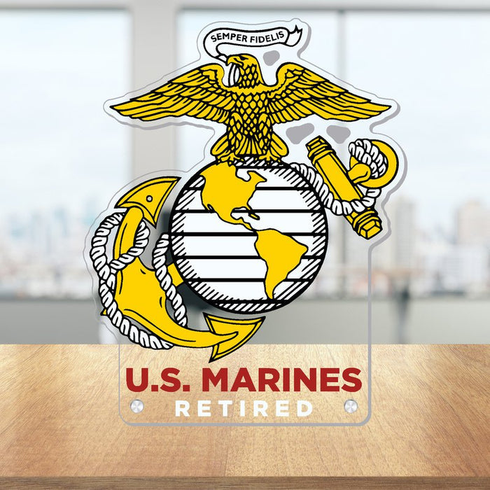 Marines EGA Retired Acrylic Sign*