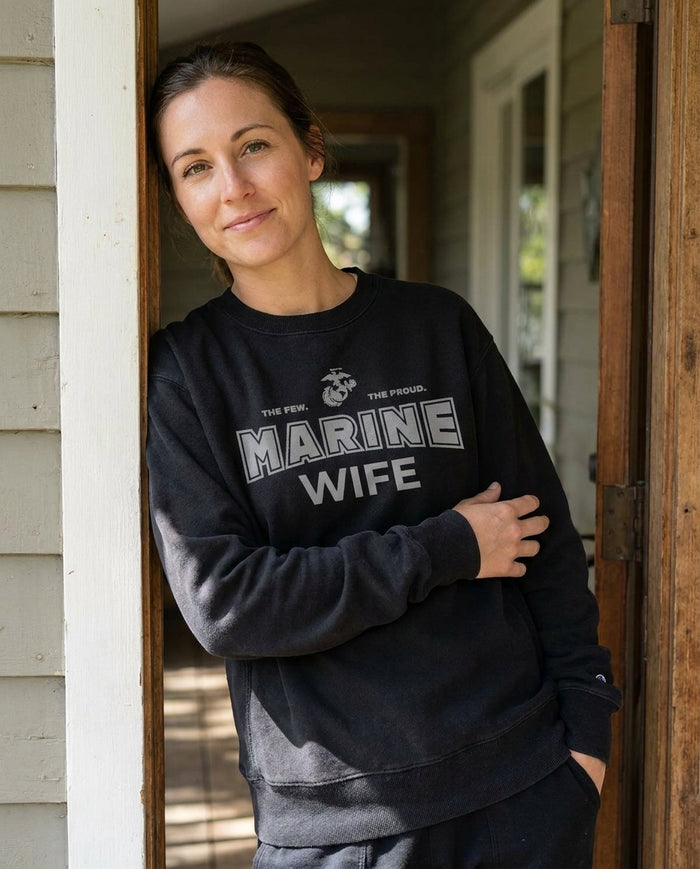 Marines Family Women's Champion Crewneck Sweatshirts