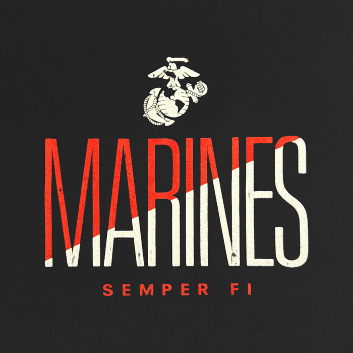 Marines Ladies Under Armour Tech Stretch T-Shirt (Black)