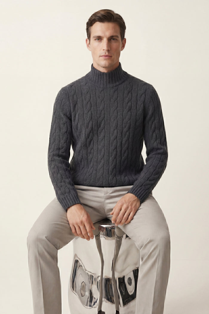 Massimo Zip Cardigan Dark Grey