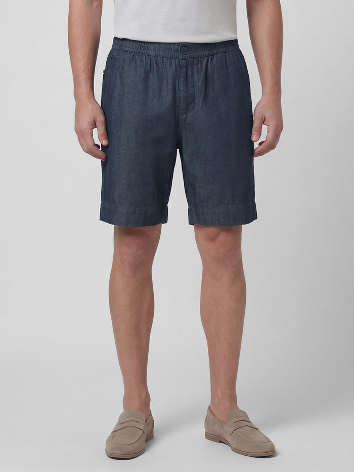 Men's 100% Cotton Regular Fit Denim Shorts Blue