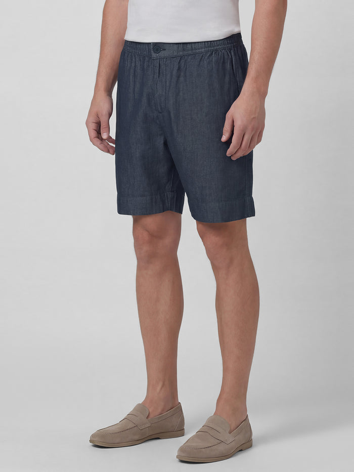 Men's 100% Cotton Regular Fit Denim Shorts Blue