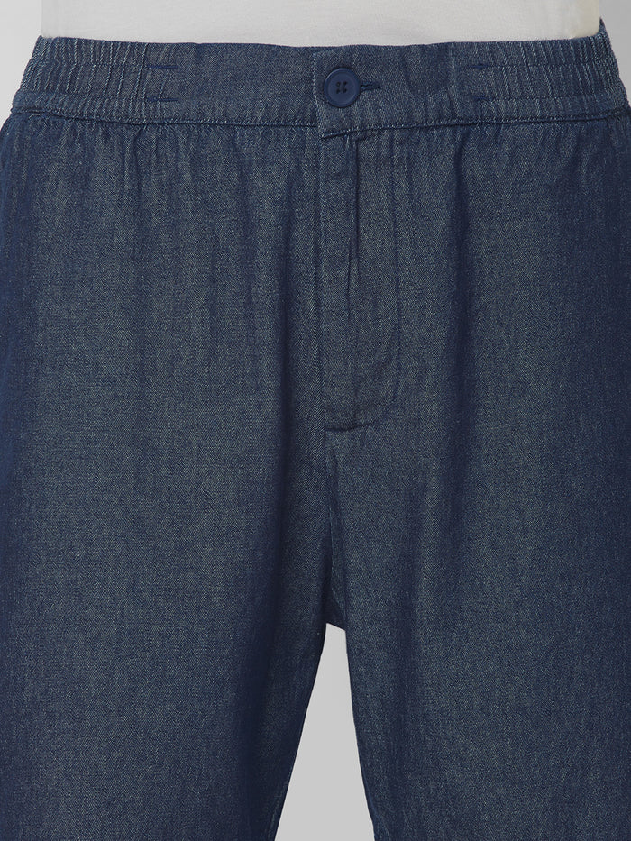 Men's 100% Cotton Regular Fit Denim Shorts Blue
