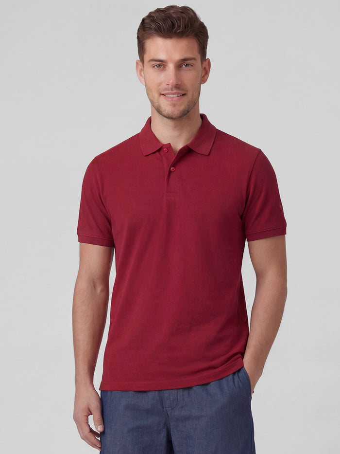Men's 100% Organic Cotton Half Sleeves Regular Fit T-shirt Red
