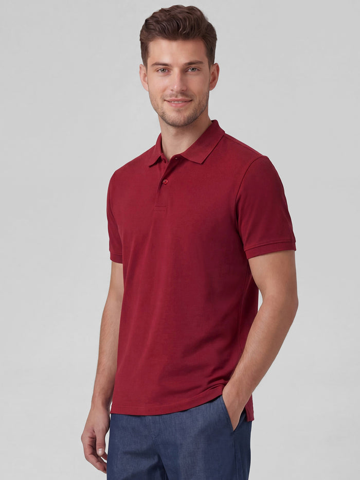 Men's 100% Organic Cotton Half Sleeves Regular Fit T-shirt Red