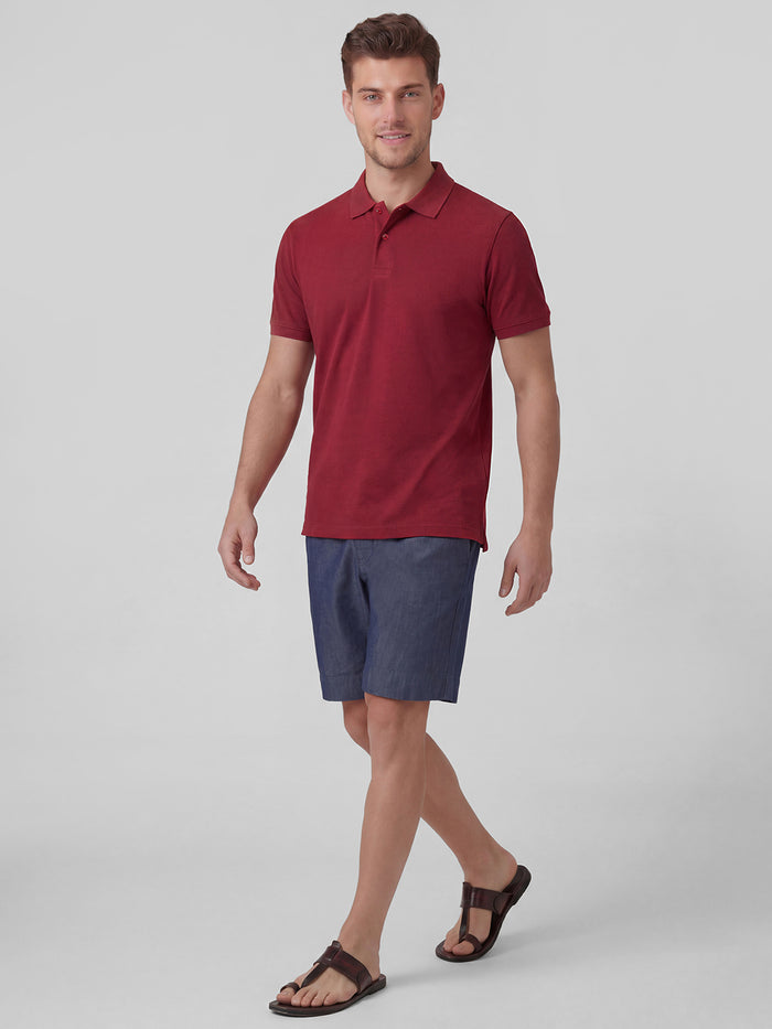 Men's 100% Organic Cotton Half Sleeves Regular Fit T-shirt Red