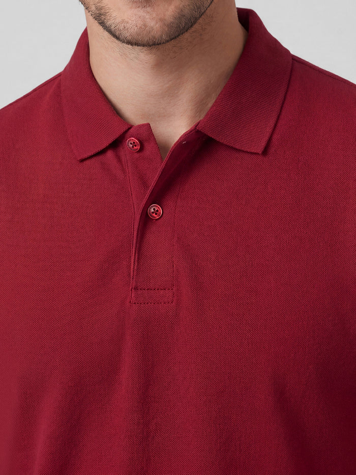Men's 100% Organic Cotton Half Sleeves Regular Fit T-shirt Red