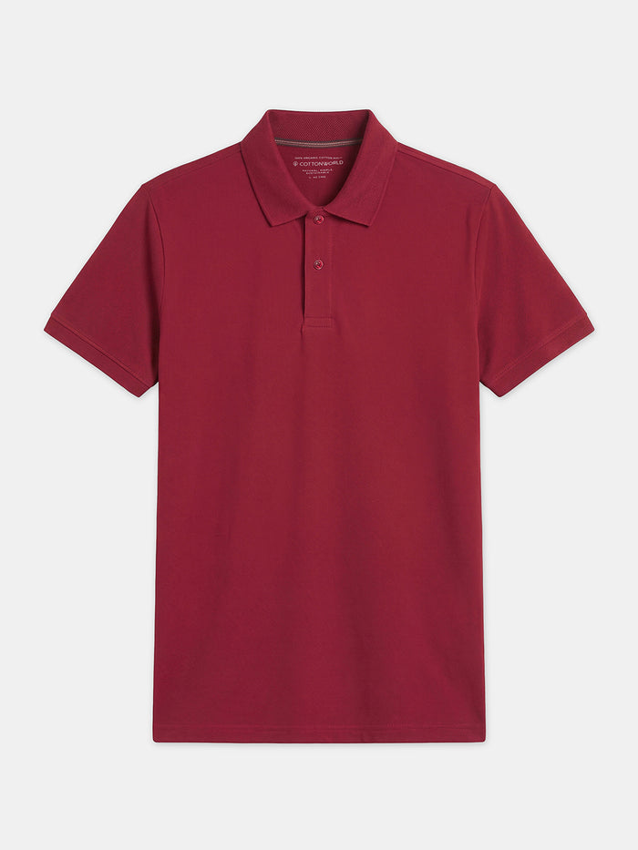 Men's 100% Organic Cotton Half Sleeves Regular Fit T-shirt Red