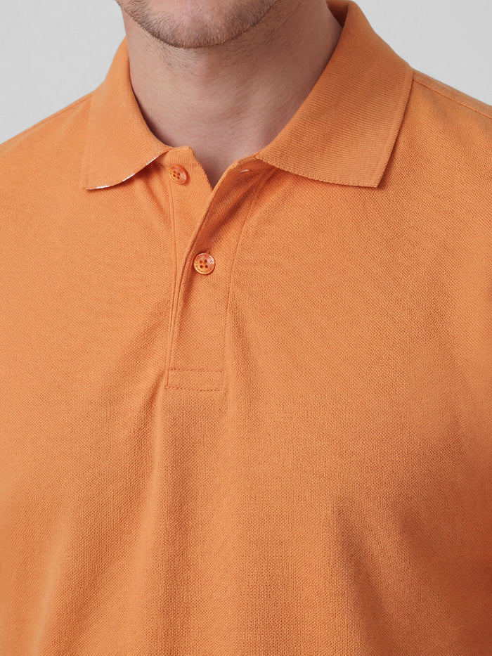 Men's 100% Organic Cotton Regular Fit Tshirt Orange