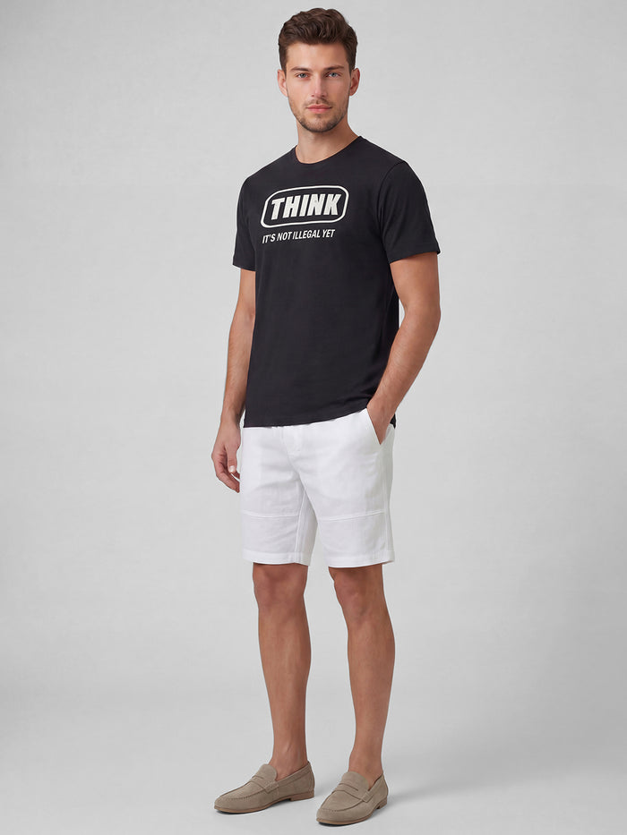 Men's 100% Organic Cotton Round Neck Regular Fit Tshirt Black
