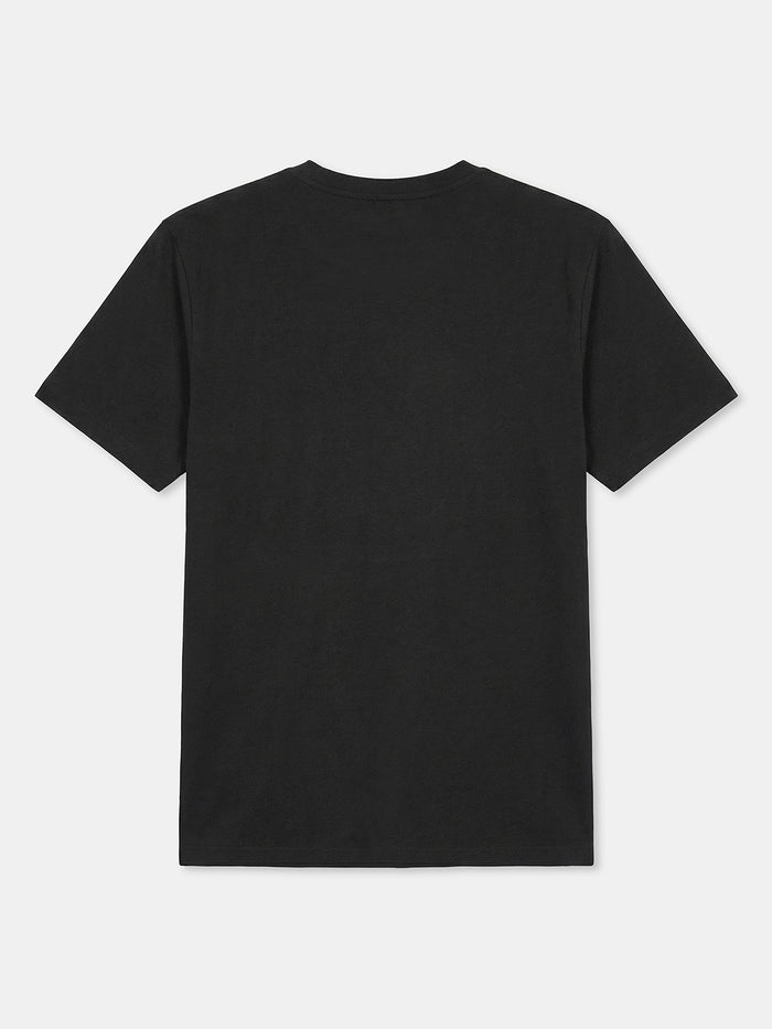 Men's 100% Organic Cotton Round Neck Regular Fit Tshirt Black