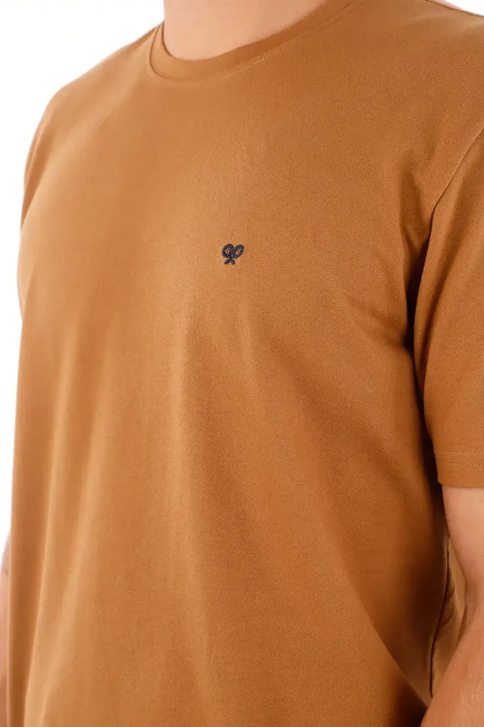 Men's Anti-Pilling Brown T-Shirt