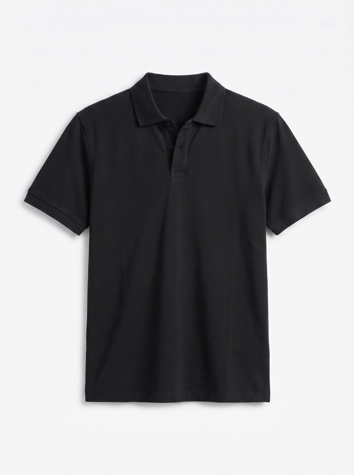 Men's Black Cotton Elastane Slim Fit Tshirt