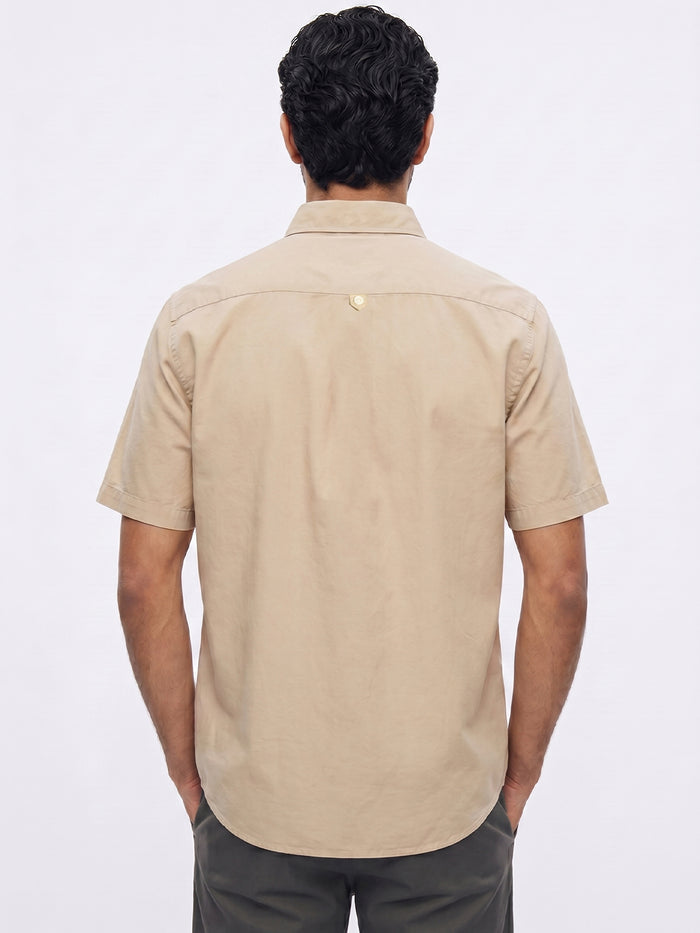 Men's Natural Oxford 100% Cotton Regular Fit Shirt