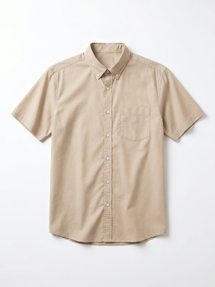Men's Natural Oxford 100% Cotton Regular Fit Shirt