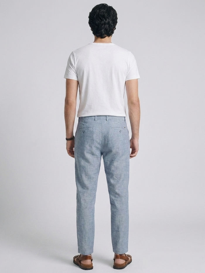 Men's White Cotton Bamboo Elastane Regular Fit Tshirt