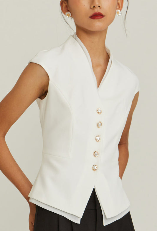 Midnight Pearl Vest Top