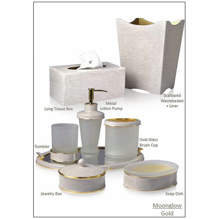 Mike & Ally Essentials Basic Enamel Bath Accessories - Gold Trim
