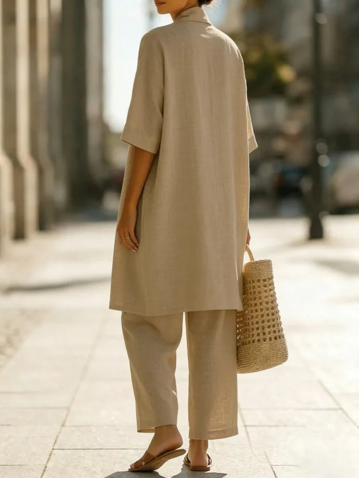 Minimalist, lightweight, breathable and elegant 3-piece set