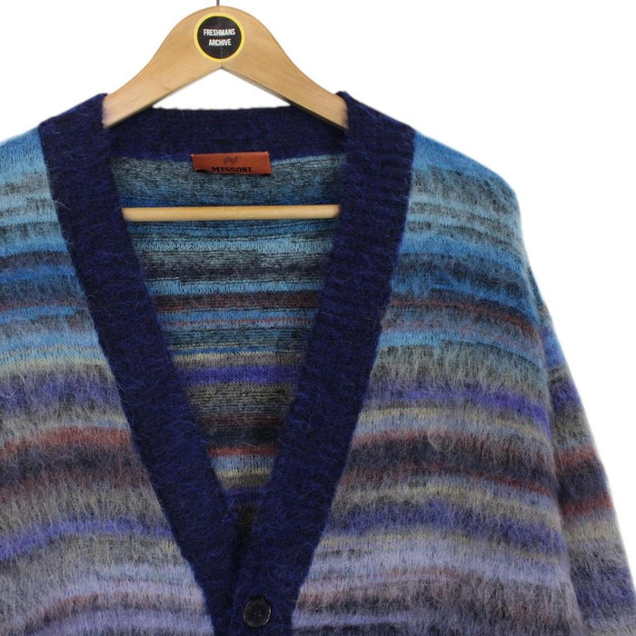 Missoni Multicoloured Button Up Alpaca Wool Blend Knit Cardigan Jumper