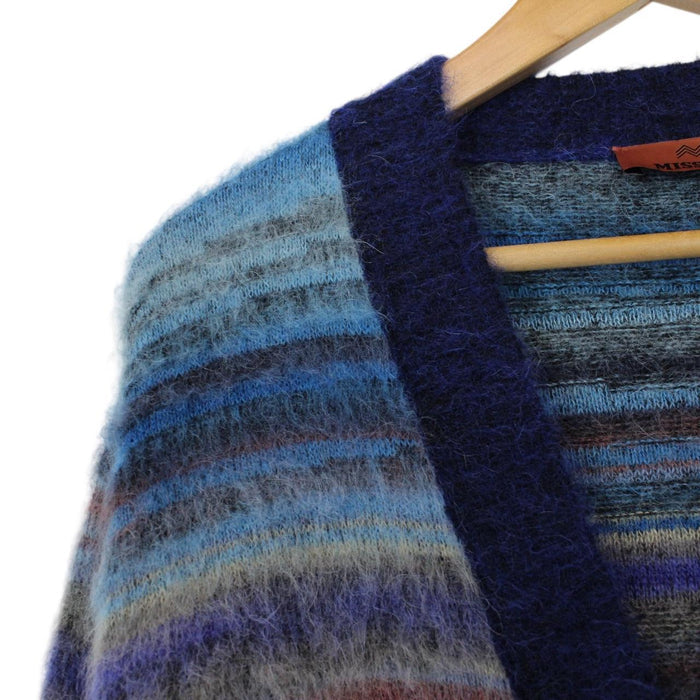 Missoni Multicoloured Button Up Alpaca Wool Blend Knit Cardigan Jumper