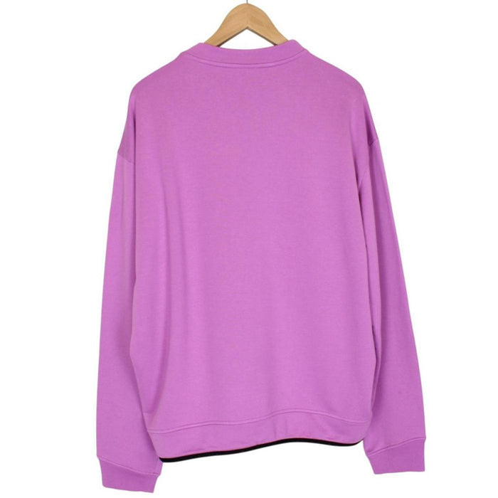Moncler Maglia Purple Logo Print Cotton Sweatshirt Jumper